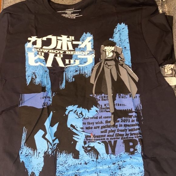 Cowboy Bebop Spike Anime Opening Credits Officially Licensed Adult T-Shirt - Picture 6 of 8